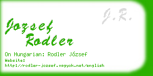 jozsef rodler business card