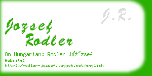 jozsef rodler business card